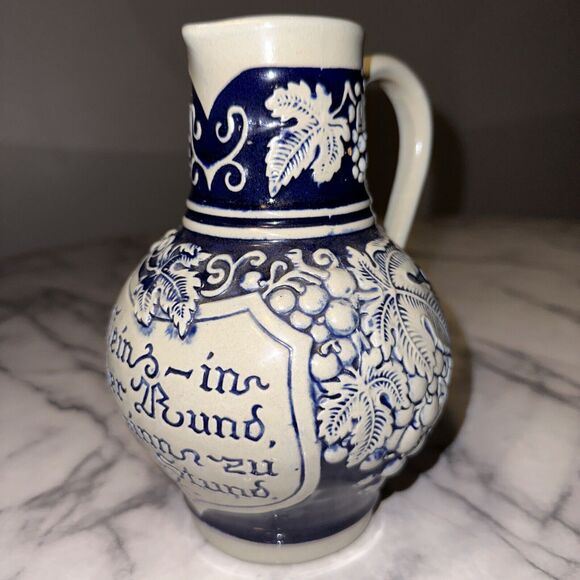 Geritz Gerz West Germany Wine Pitcher Pottery Stoneware 7.5x6" - Picture 3 of 10
